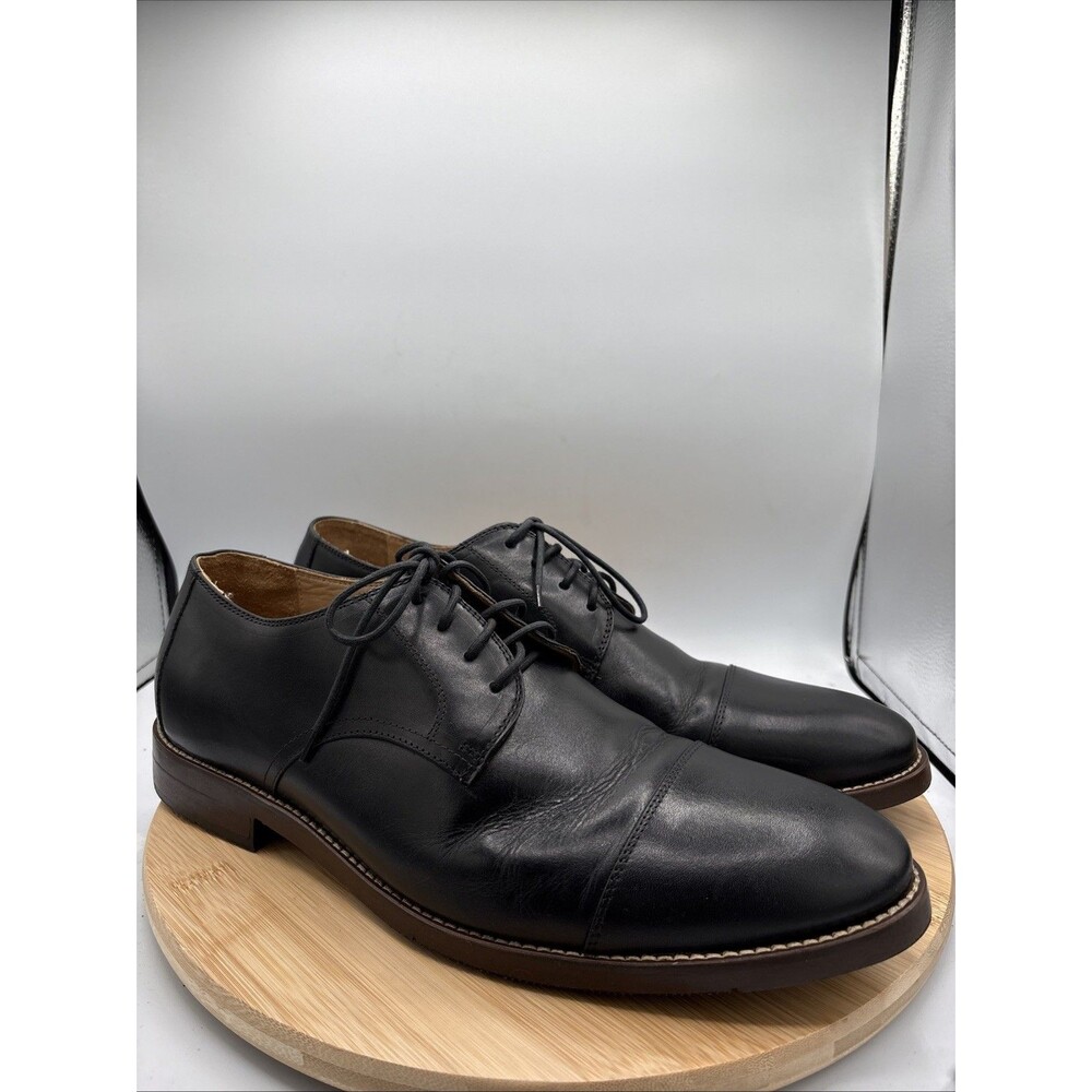 Wallin & Bros Cap Toe Dress Shoes Black Leather Lace Up Mens Size 12M Brazil
